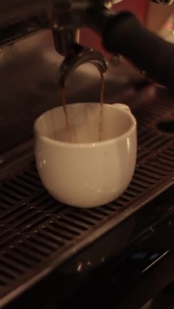 Barista pracujący nad kawą. Kawa kroplówkaTuryści z kawą kroplową. Nalanie ciepłej wody. — Wideo stockowe