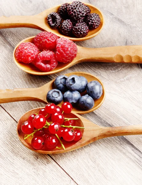 Berries in spoons