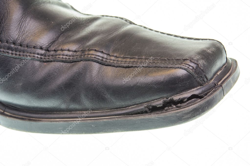 Old black shoe