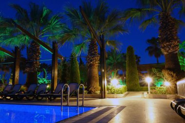 Yüzme Havuzu yaz Beach gece