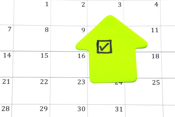 Checkliste im Kalender — Stockfoto
