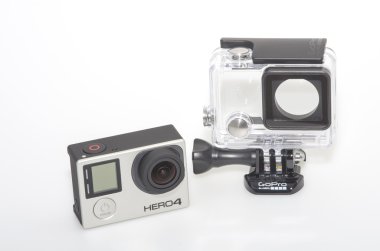 GoPro 4 and submersible housing clipart