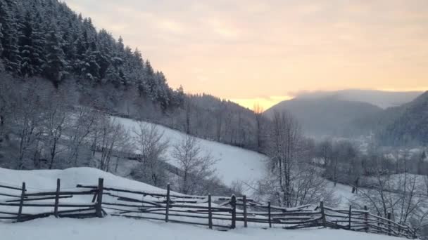 Sonnenaufgang ländliche Landschaft — Stockvideo