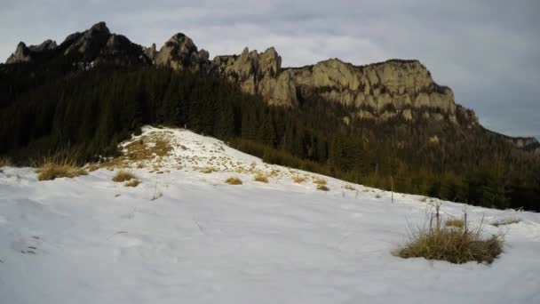 Inverno montanha timelapse — Vídeo de Stock