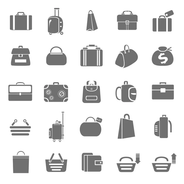Βαλίτσα και τσάντα εικονίδια — Διανυσματικό Αρχείο