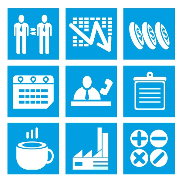 Ícones de gestão empresarial —  Vetores de Stock