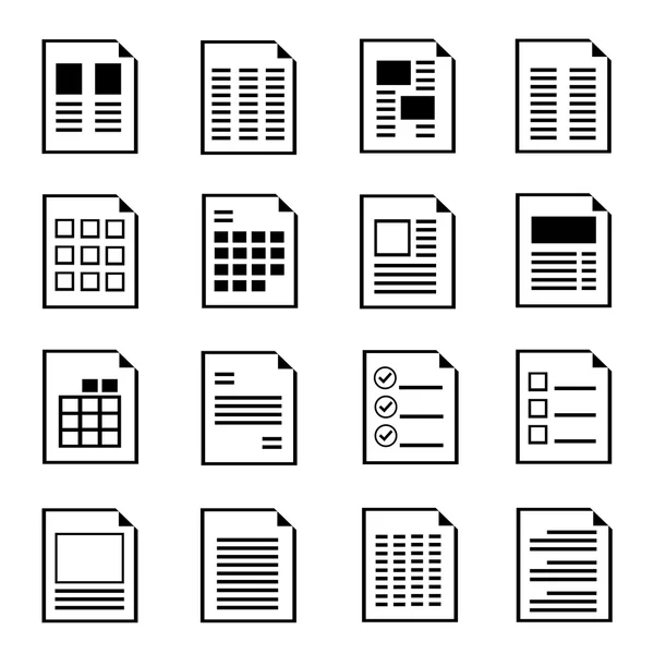 Icônes de document et de fichier — Image vectorielle