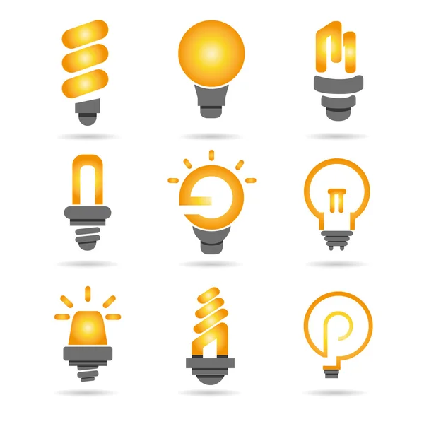 Light bulb icons — Stock Vector