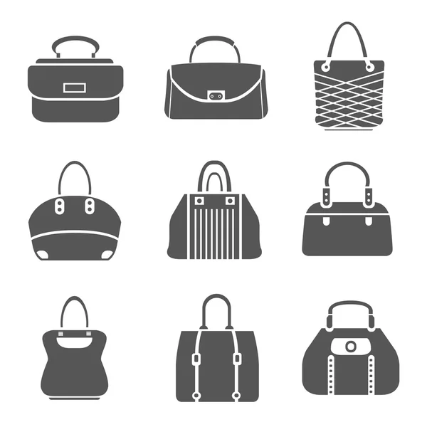 Icone borsa di moda — Vettoriale Stock