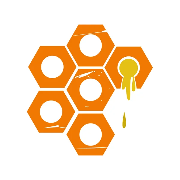 Oranje honingbij — Stockvector