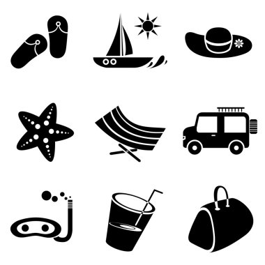 tatil ve seyahat simgeler