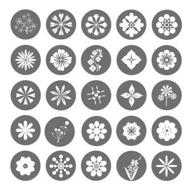 Çiçekler Icons set