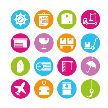 Nakliye simgeler, düğmeler kümesi