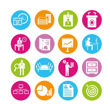ofis ve iş Icons set