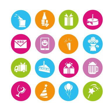 parti simgeler kümesi, düğmeler