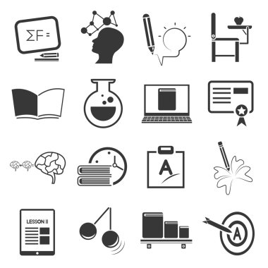 eğitim simgesi seti