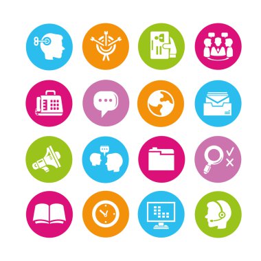 iş yönetimi simgeler kümesi, düğmeler