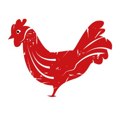 Beyaz arka planda tavuk