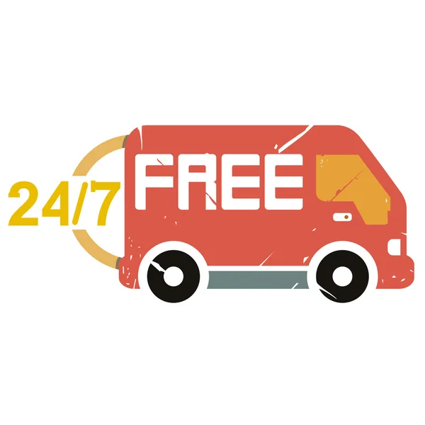 Service de livraison gratuit — Image vectorielle
