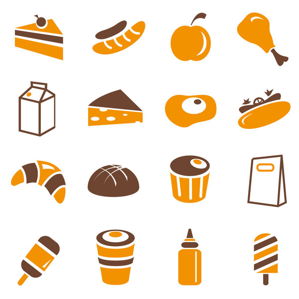 пищевые иконы, оранжевая тема
