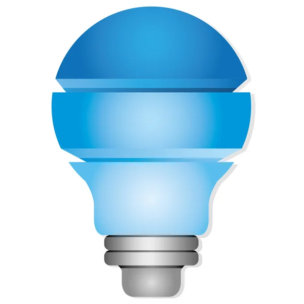 Diagrama da lâmpada de luz azul — Vetor de Stock