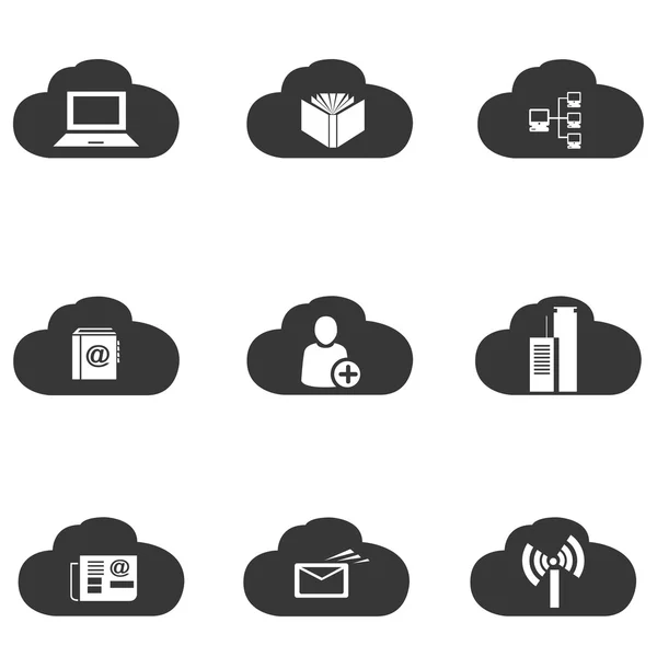 Cloud computing icons — Stock Vector