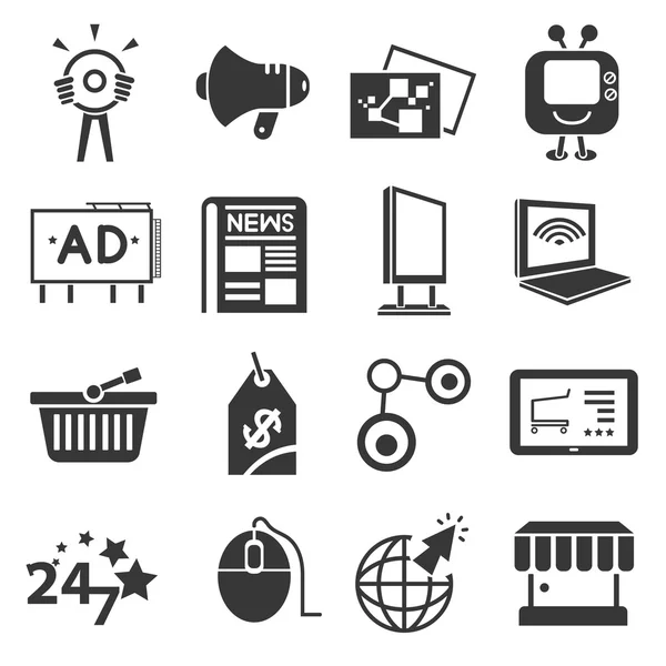 Internet marketing concept icons — Stock Vector