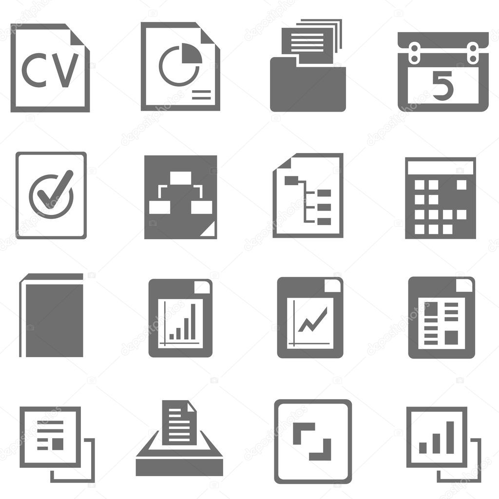 document and office icons