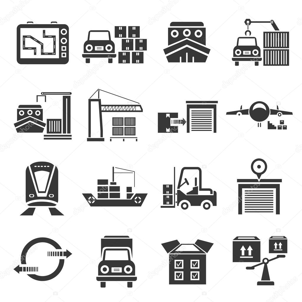 shipping icon set