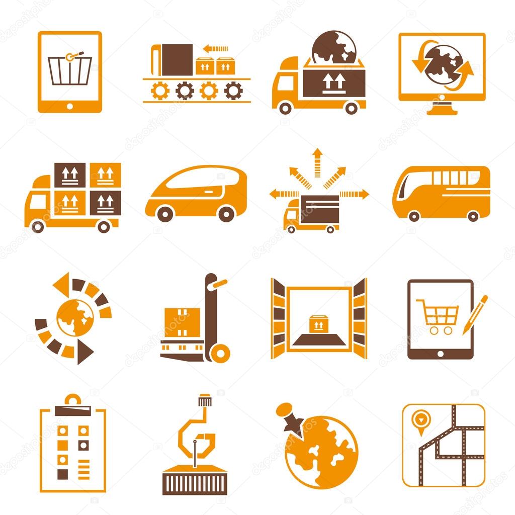 shipping icons set