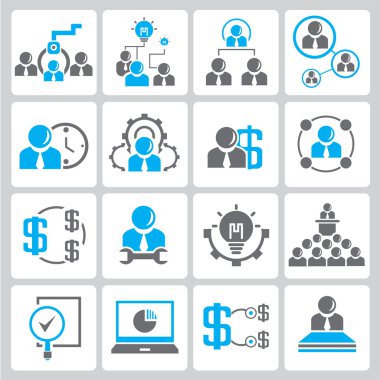 human resoure and business icons clipart