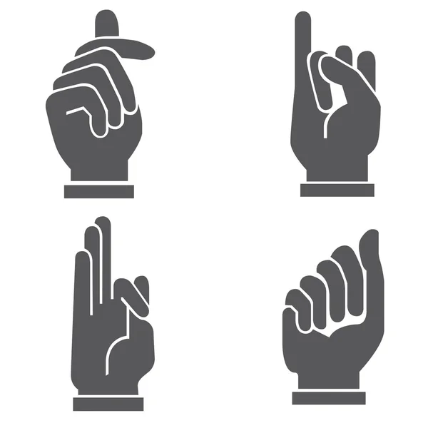 Hand set, hand signaal — Stockvector