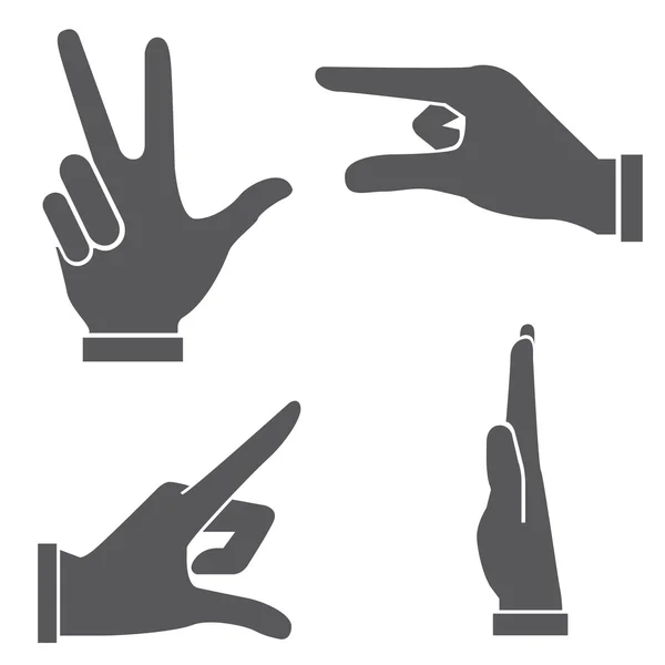 Hand set, hand signaal — Stockvector