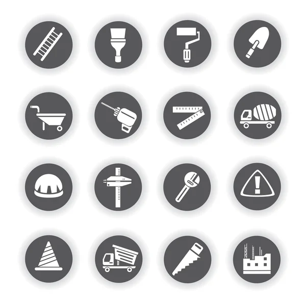 İnşaat Icons set — Stok Vektör