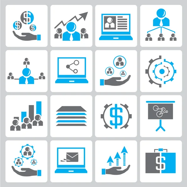 Iconos de oficina y negocios — Vector de stock