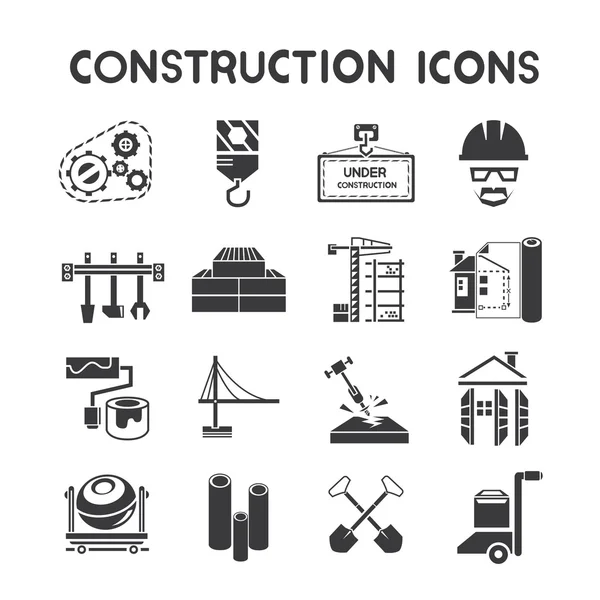 İnşaat Icons set — Stok Vektör