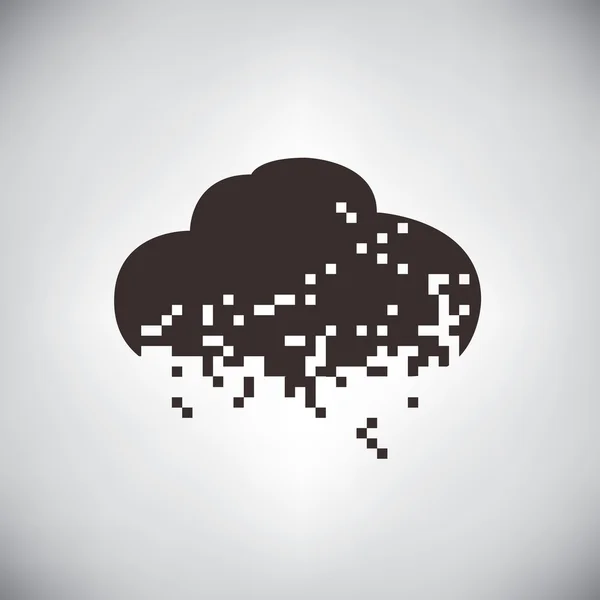 Pixel cloud, cloud computting — Stockový vektor