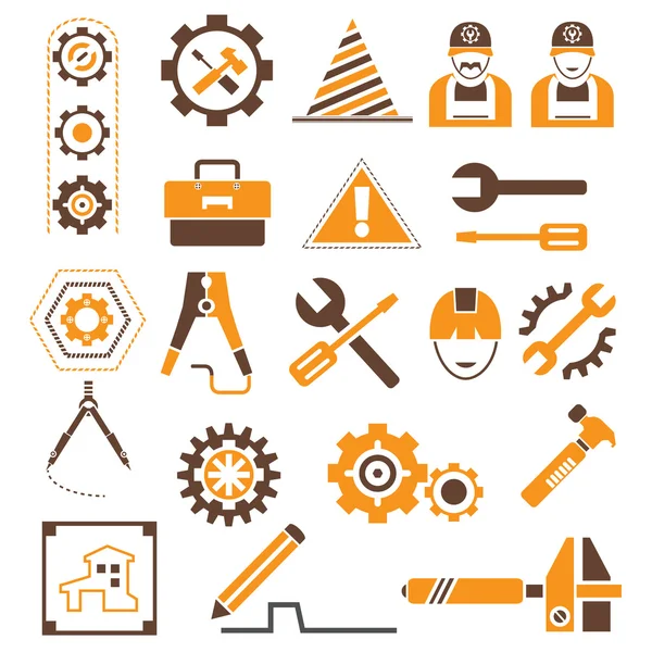 Conjunto de iconos de ingeniería — Archivo Imágenes Vectoriales