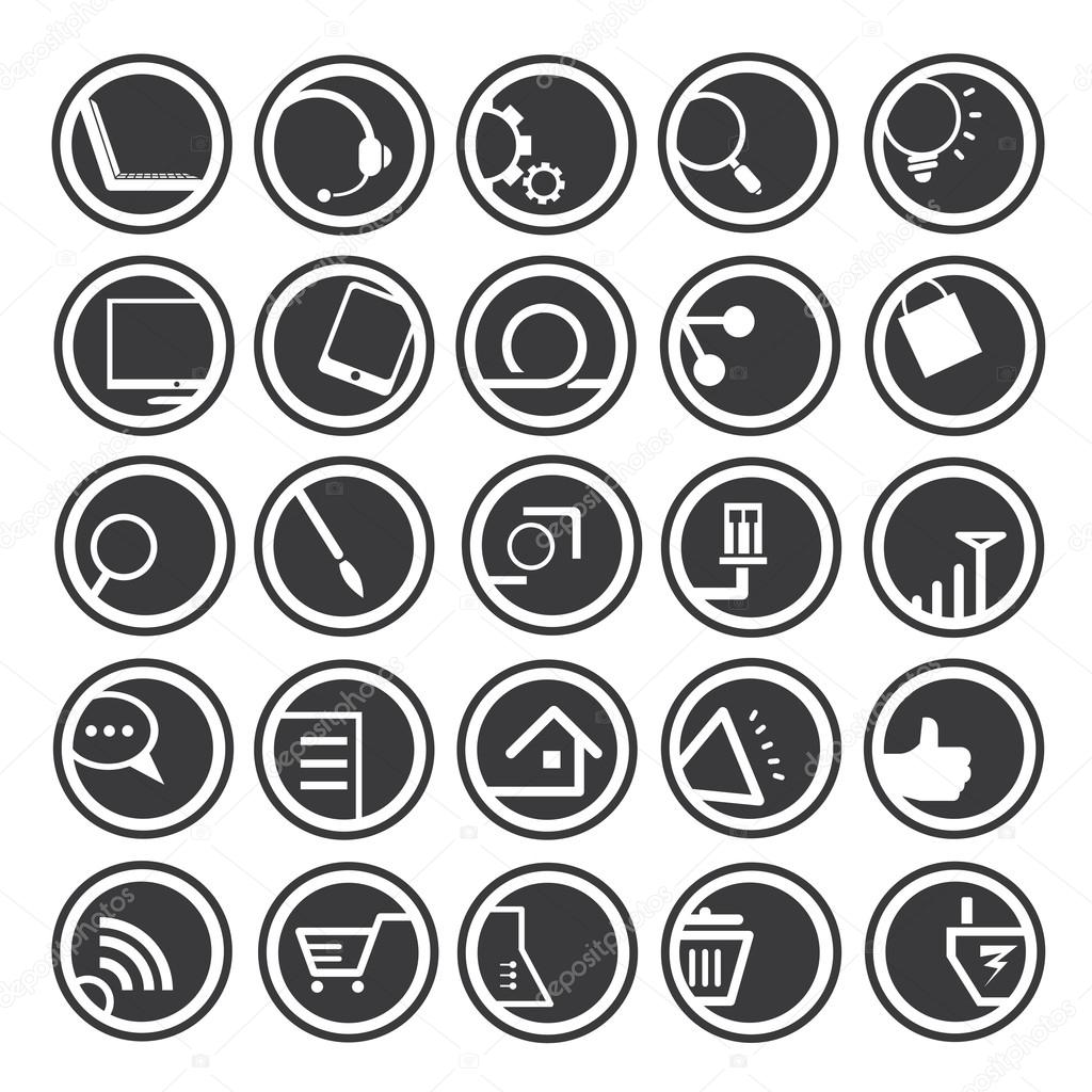 web icons, buttons