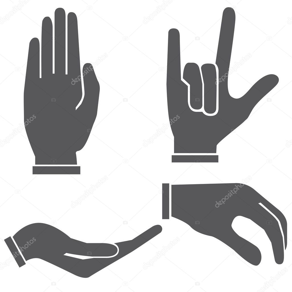 hand set, hand sign