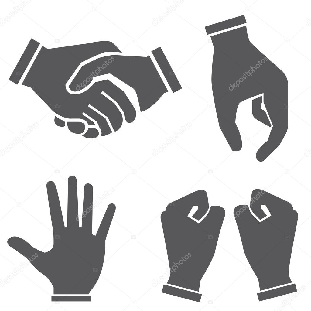 hand set, hand sign