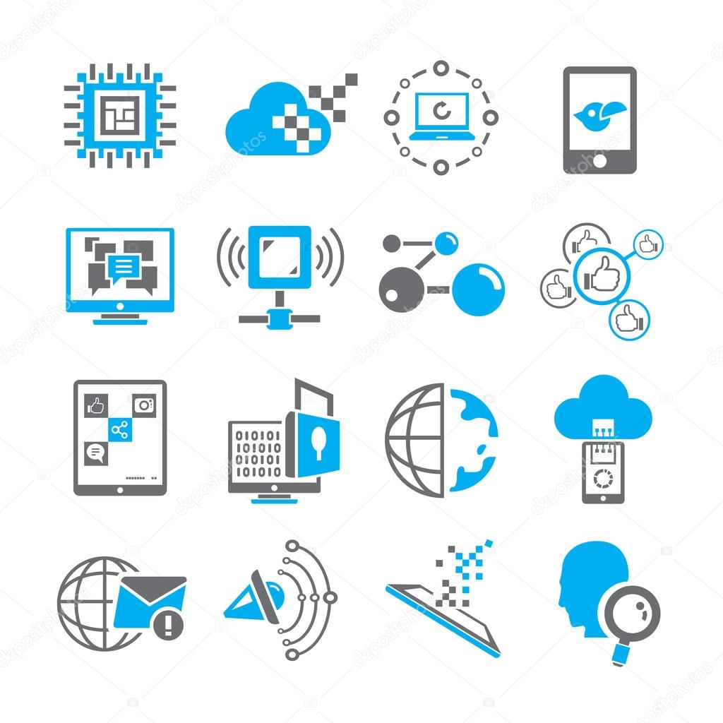 communication and network icons