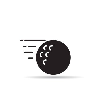 Beyaz arkaplanda golf topu simgesi vektörü