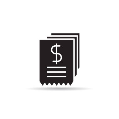 Dolar faturası, fatura simgesi illüstrasyonu