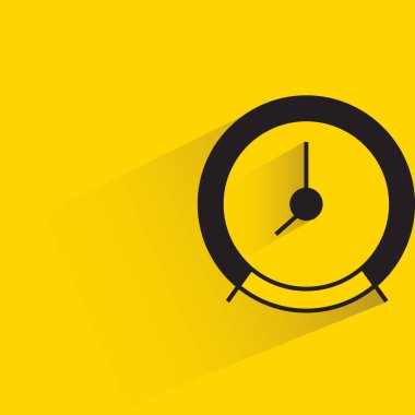 Sarı arkaplanda damla gölgesi olan çalar saat