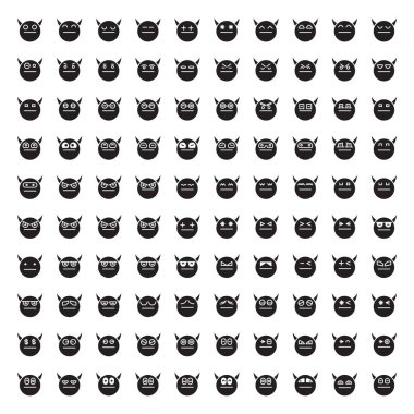 Boynuz simgesi vektör kümesi olan büyük bir canavar kümesi.