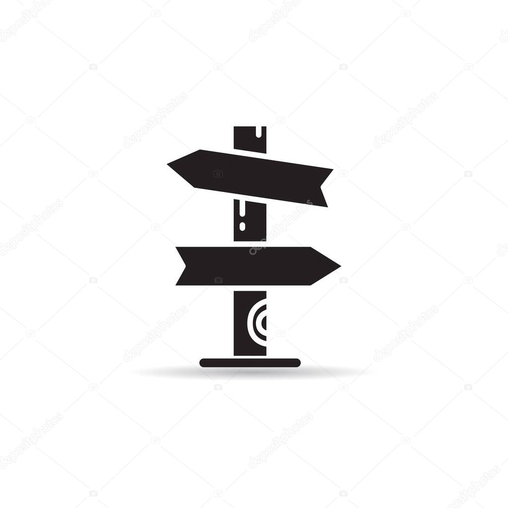 road signage icon on white background vector illustration