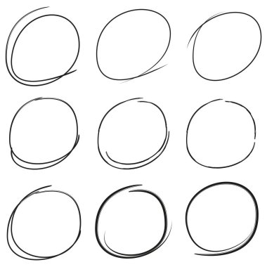 siyah grunge çember seti