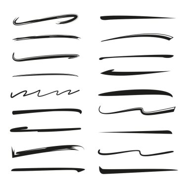 El harfleri, fırça çizgileri vektörü