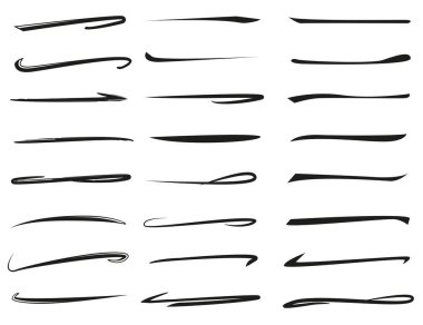 El harfleri, fırça çizgileri vektörü